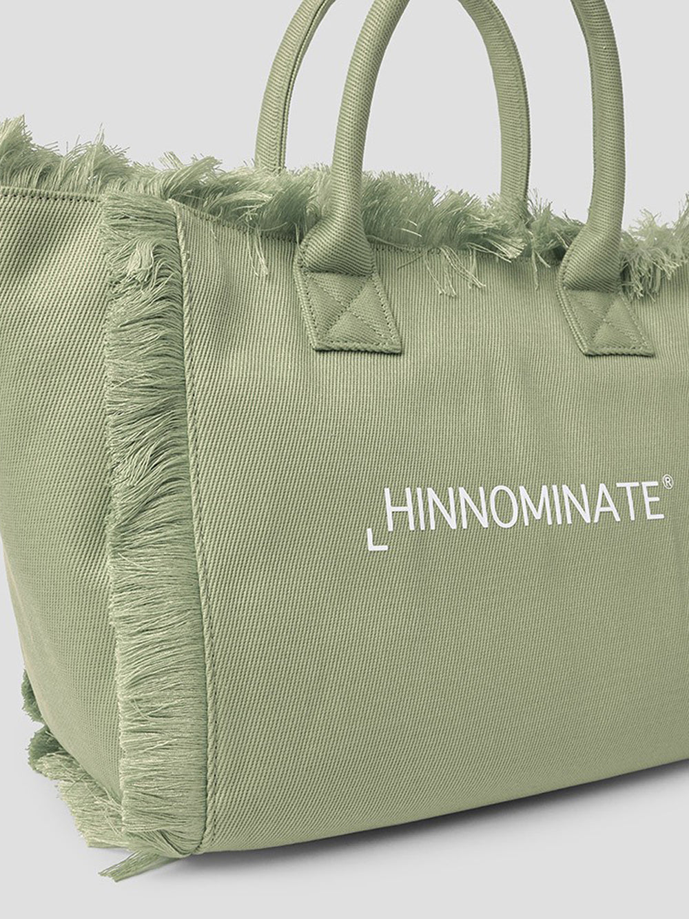 Borsa Shopper Hinnominate Canvas Grande da Donna - Verde