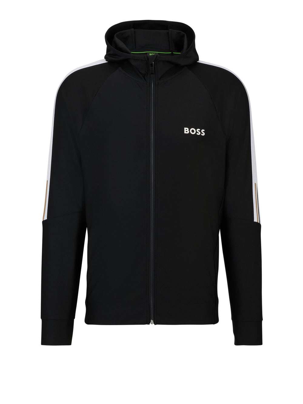 Felpa Zip Hugo Boss da Uomo - Nero