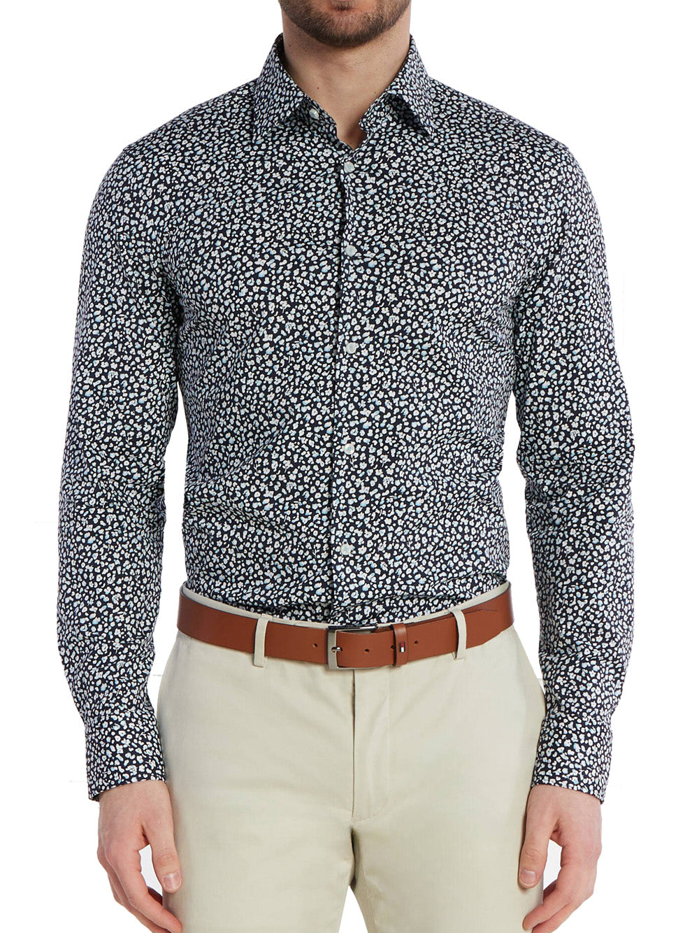 Camicia Fantasia Hugo Boss da Uomo - Blu