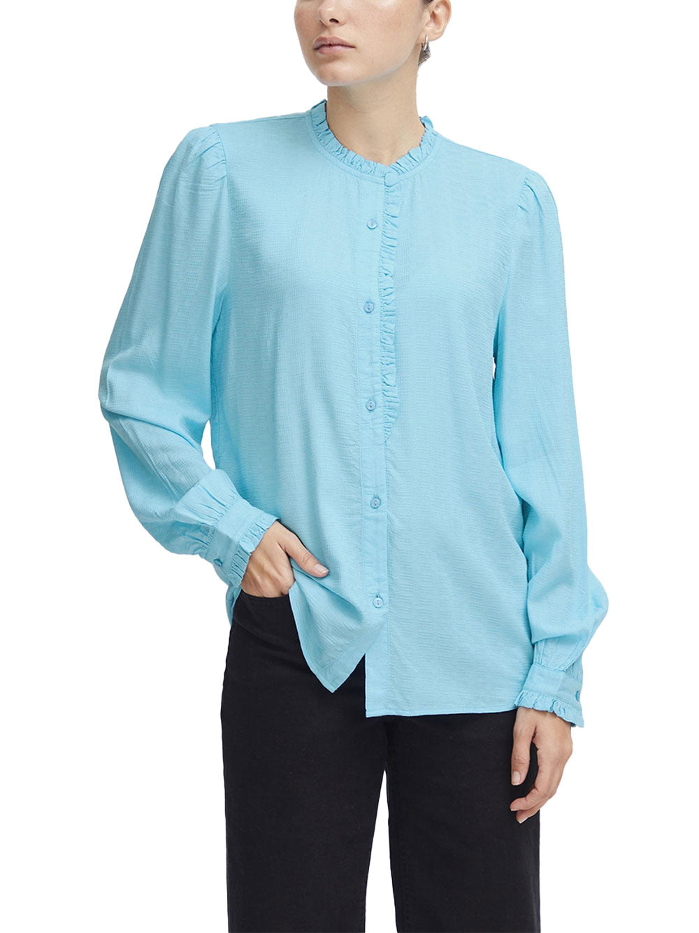 Camicia Casual Ichi da Donna - Celeste