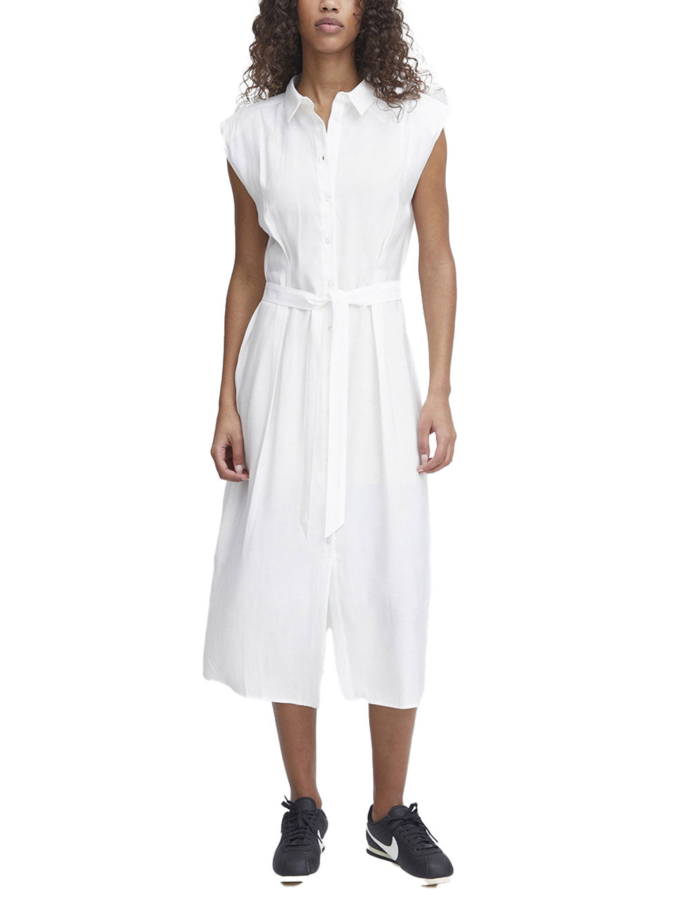 Vestito Midi Ichi da Donna - Bianco