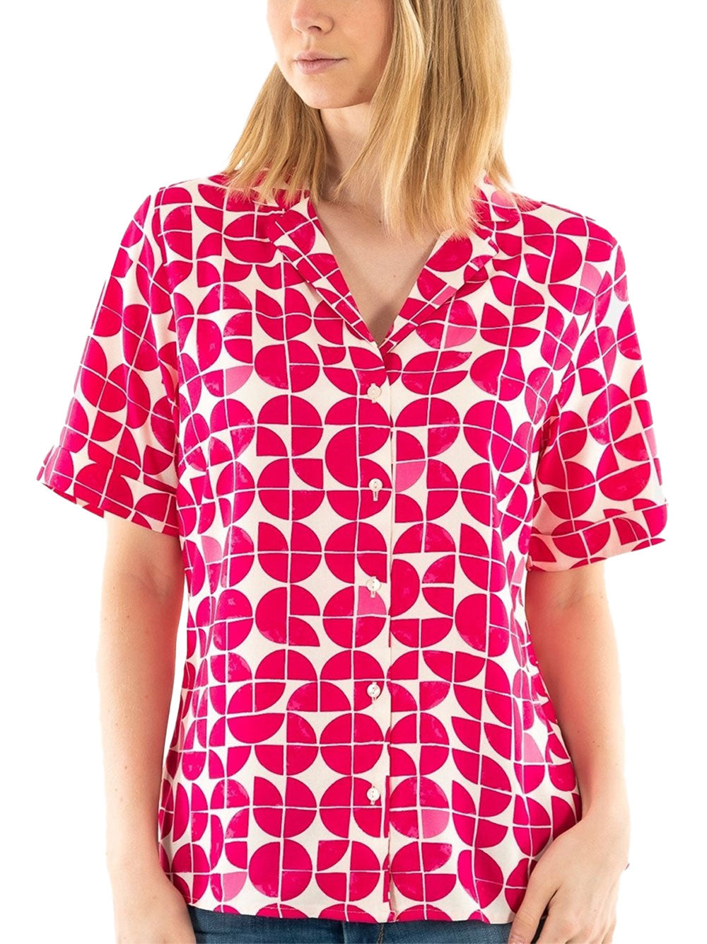 Camicia Fantasia Ichi da Donna - Rosso