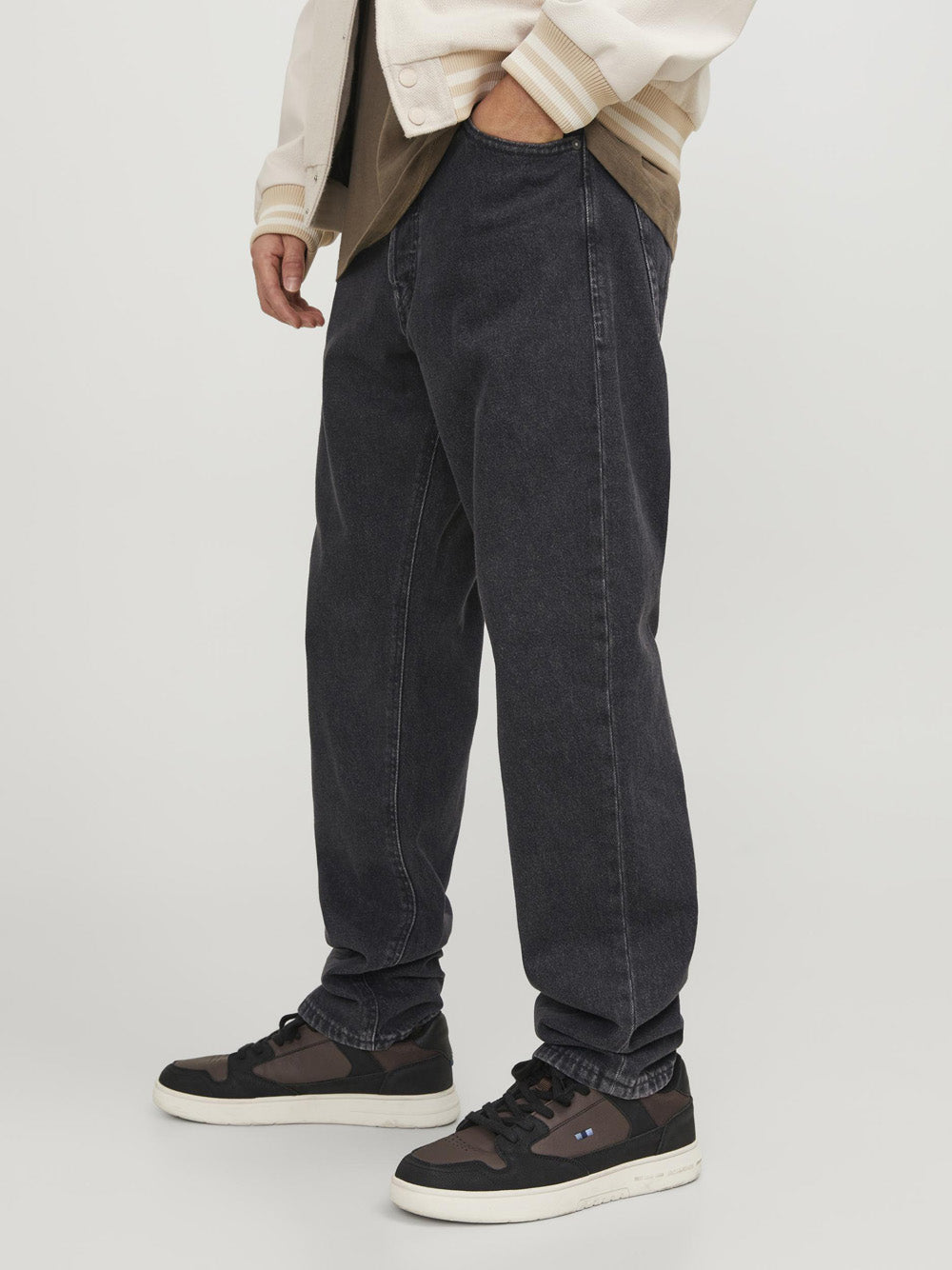 Jeans Wide Jack e Jones da Uomo - Denim Nero