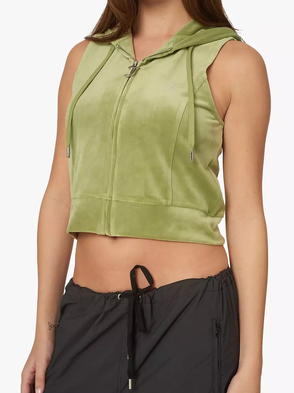 Gilet Juicy Couture Velour da Donna - Verde