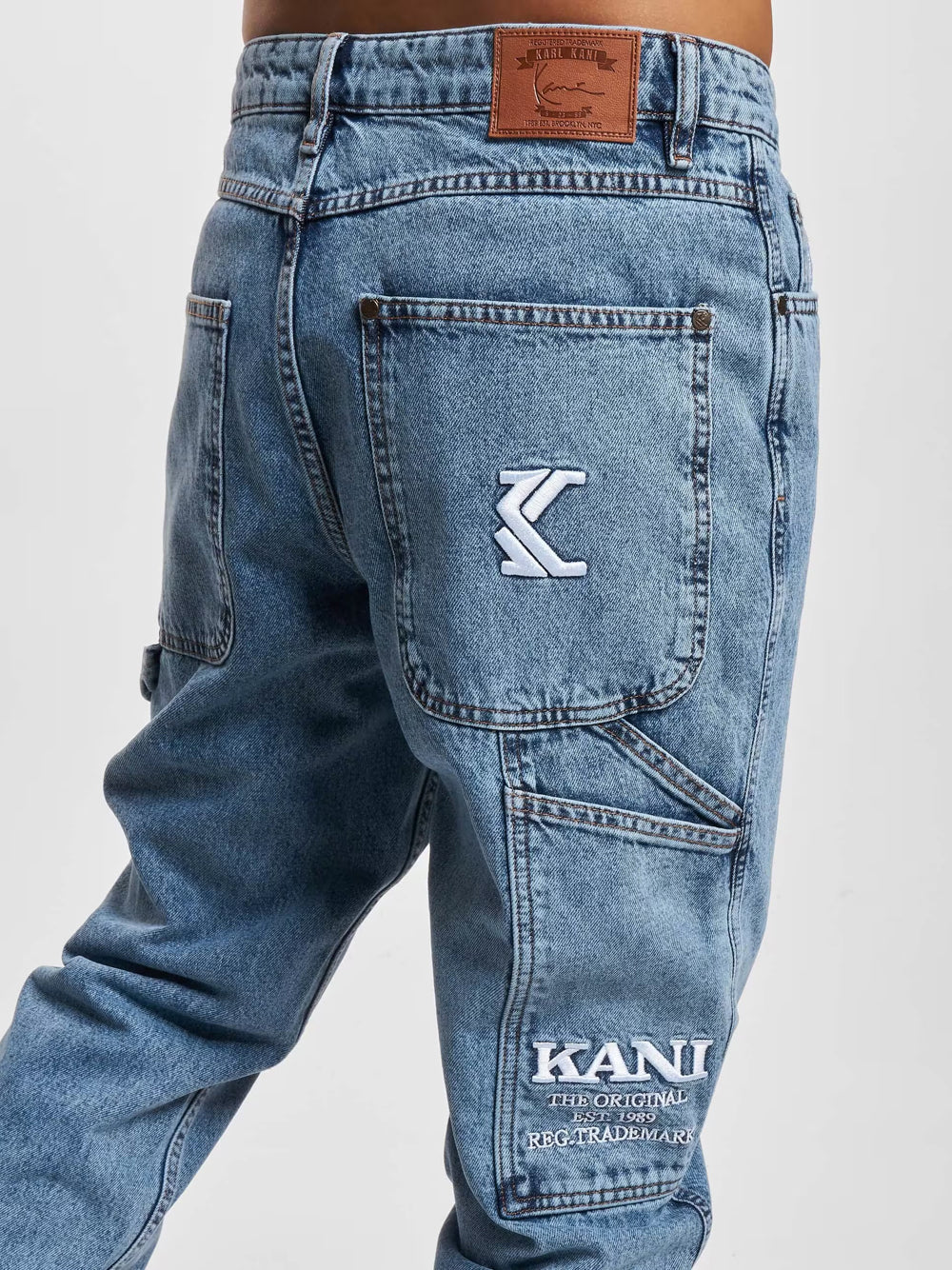 Jeans Cargo Karl Kani Tapered Workwear da Uomo - Denim