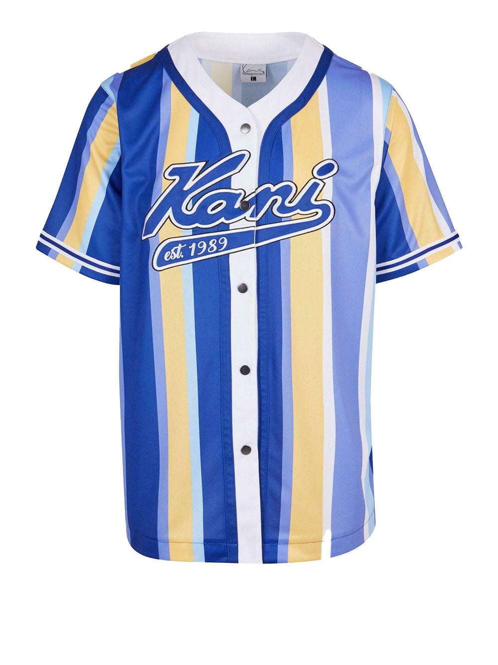 Camicia Karl Kani Varsity Striped Baseball da Uomo - Blu