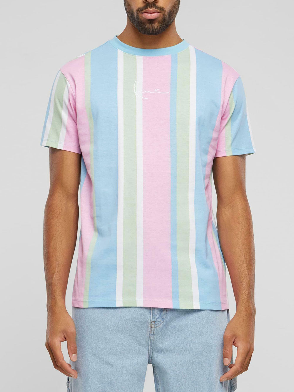 T-shirt Karl Kani Small Signature Stripe da Donna - Multicolore