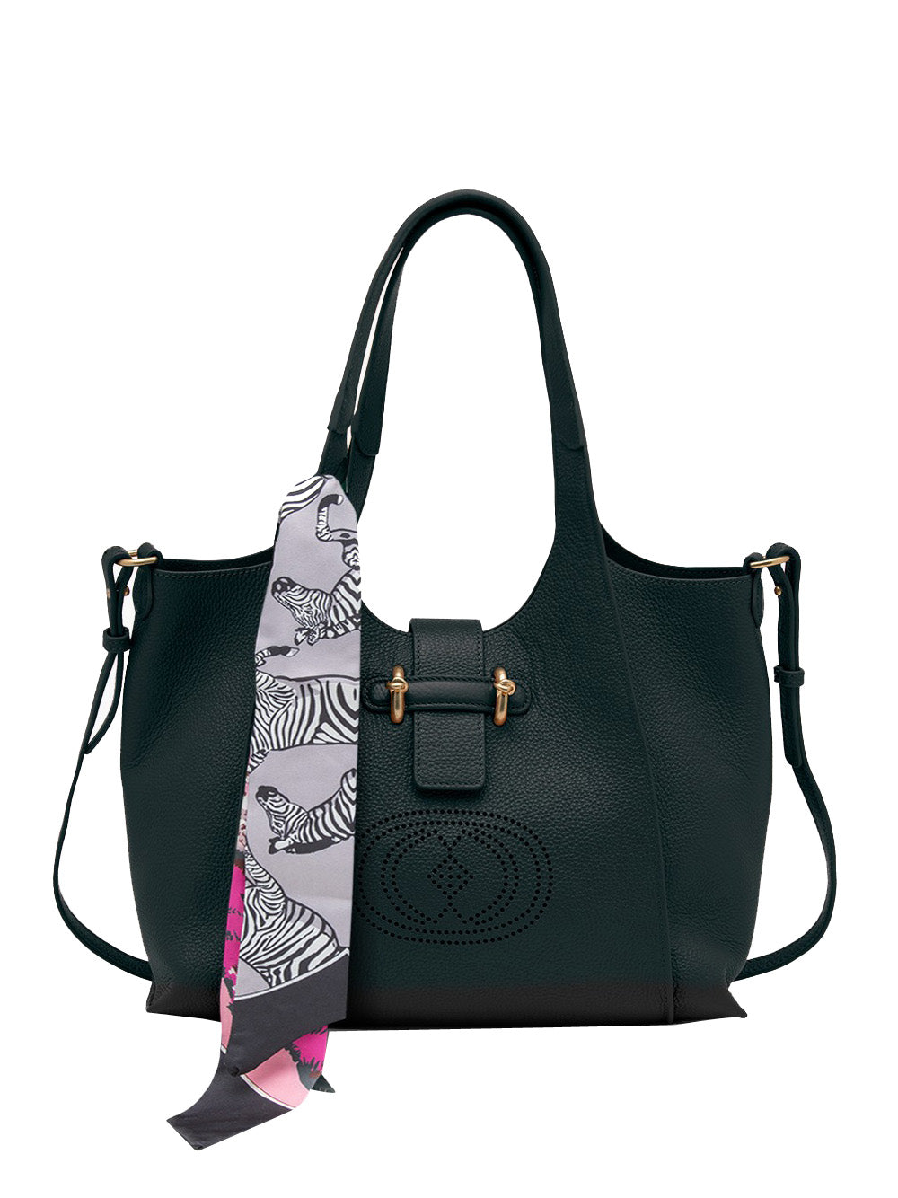 Borsa Shopper La Carrie Drilled Logo da Donna - Nero