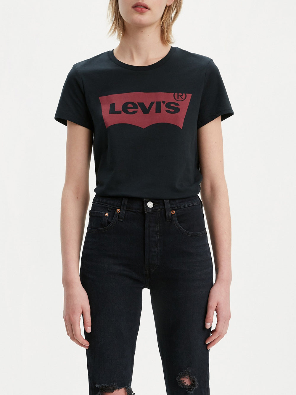 T-shirt Levis The Perfect Tee Bw da Donna - Nero