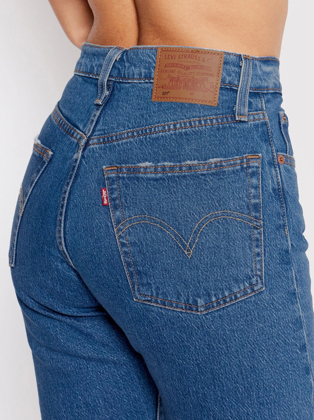 Jeans Mom Levis 501 Crop da Donna - Denim