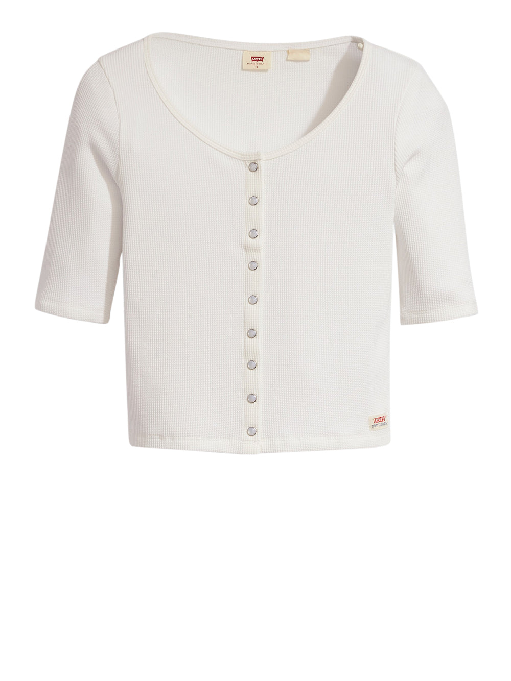 Maglia Levis Dry Goods Waffle Top Egret da Donna - Bianco