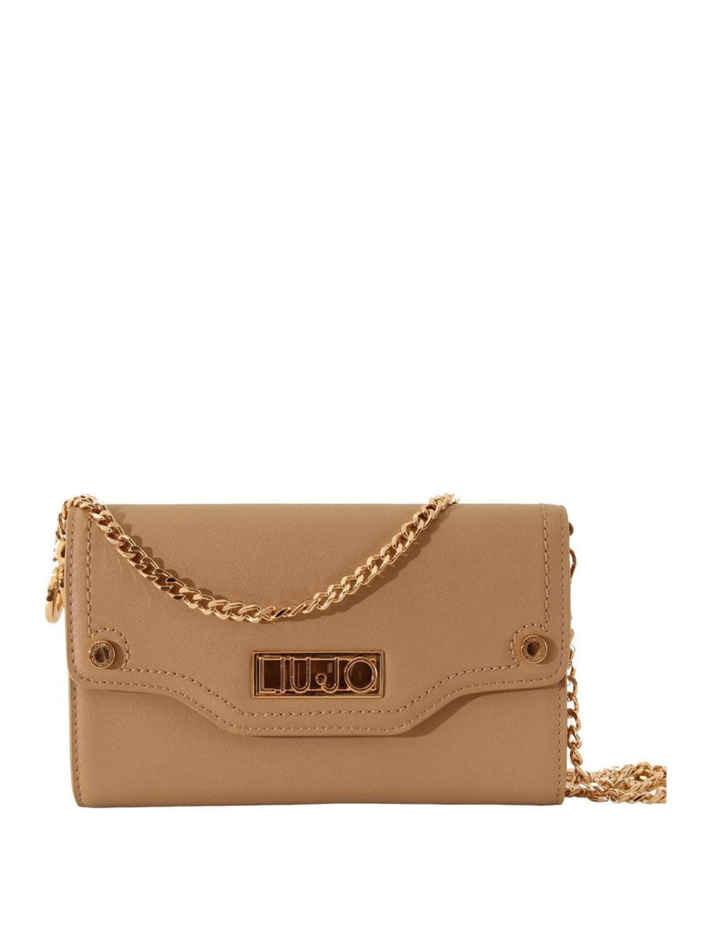 Portafoglio Liu Jo Ecs Xl Bifold W/Chain da Donna - Beige