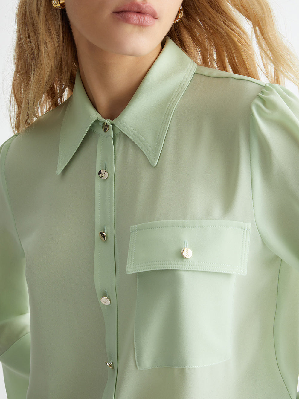 Camicia Liu Jo Polso Aperto da Donna - Verde