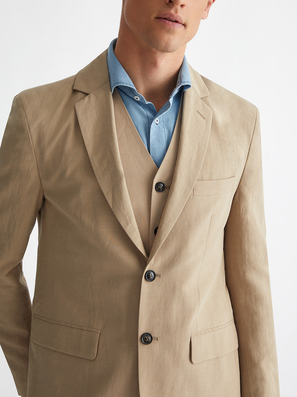 Giacca Liu Jo Monopetto Blazlinen da Uomo - Beige