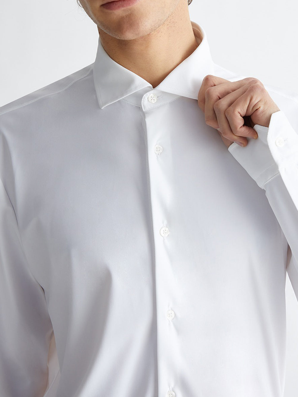 Camicia Liu Jo Slim Superstretch Comflong da Uomo - Bianco