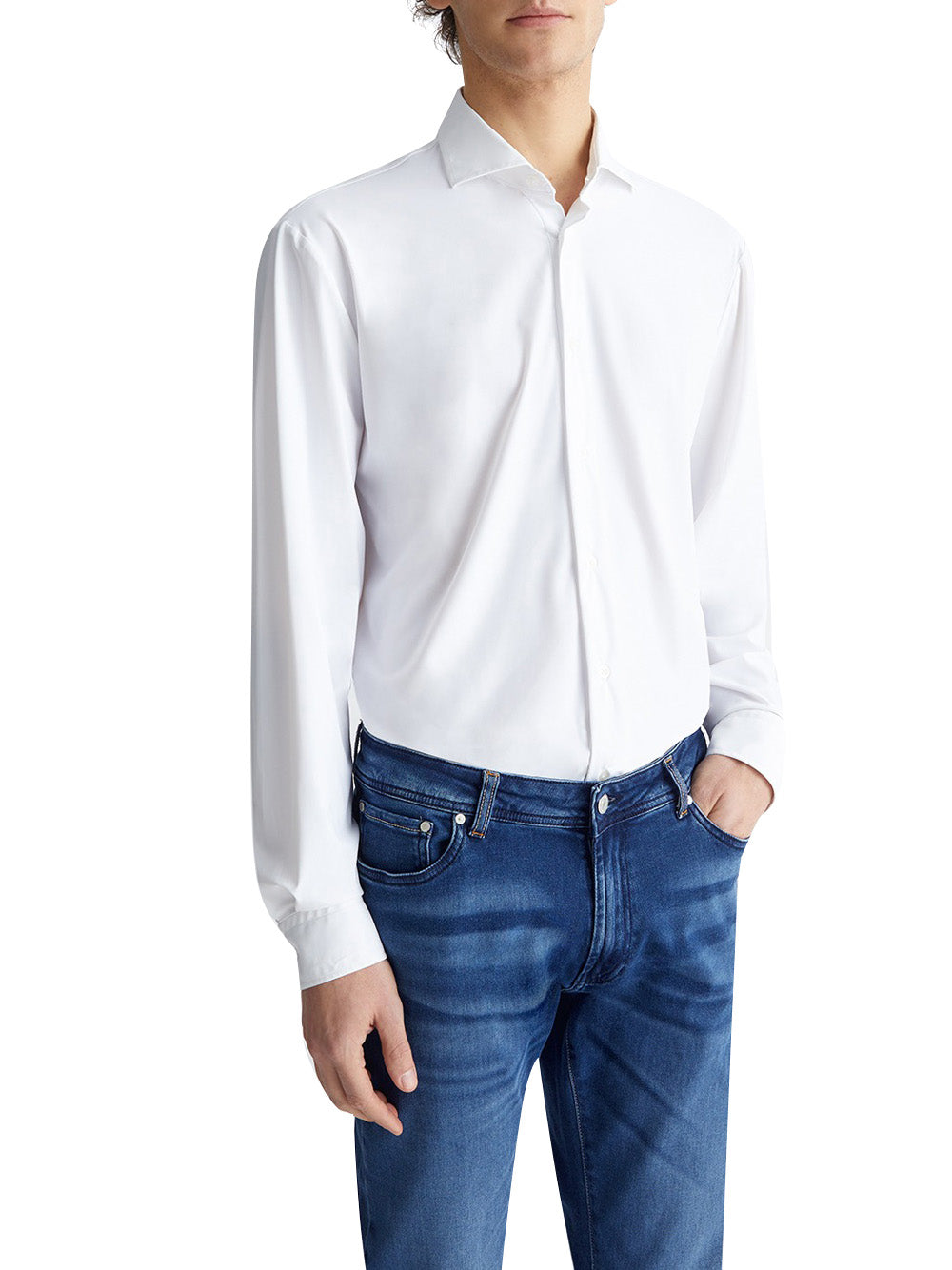 Camicia Liu Jo Slim Superstretch Comflong da Uomo - Bianco