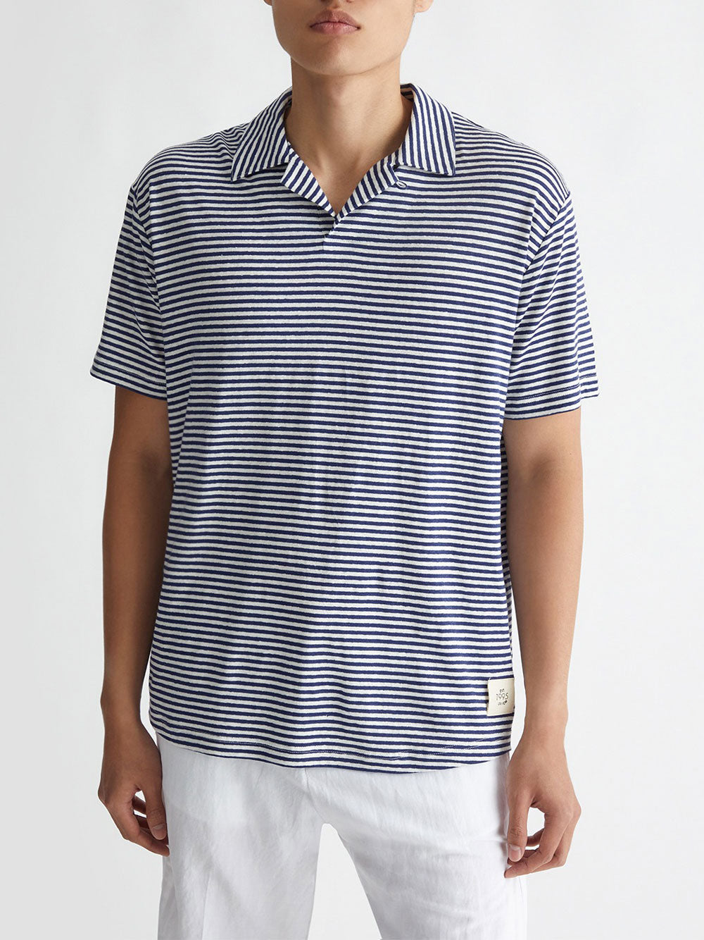 Polo Liu Jo Cubastripe da Uomo - Bianco Blu