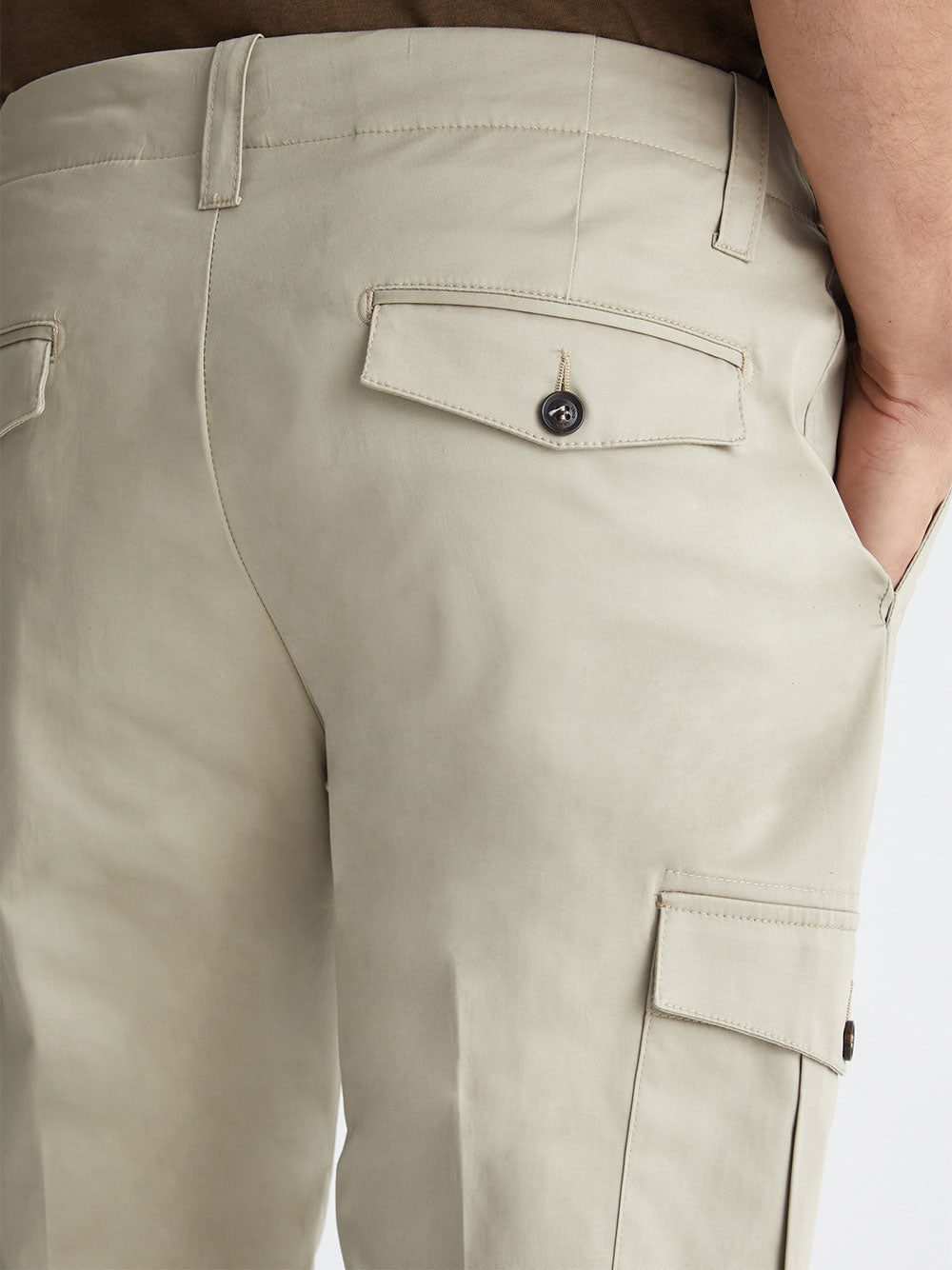 Pantalone Cargo Liu Jo Regular Cargotela da Uomo - Beige