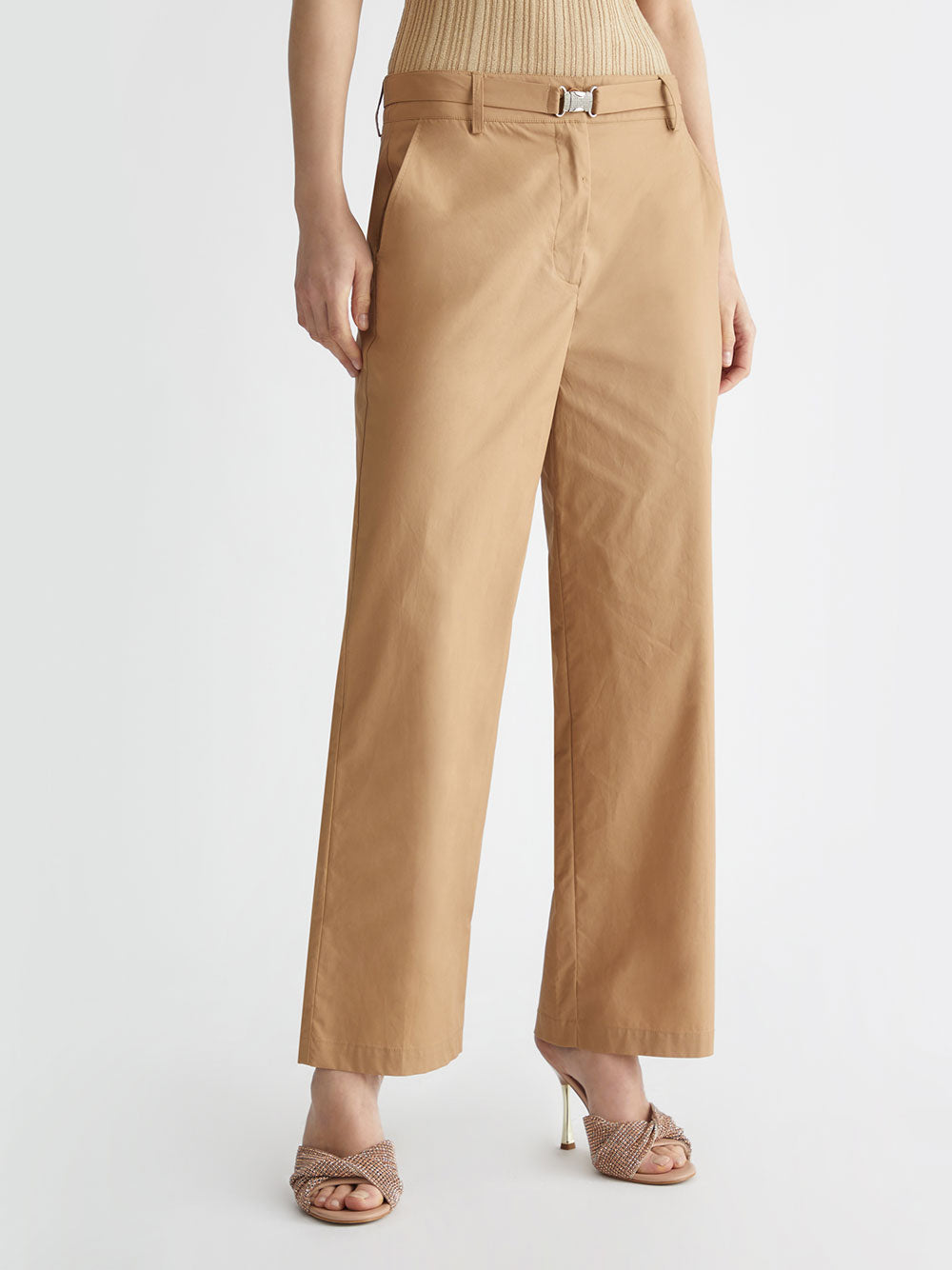 Pantalone Palazzo Liu Jo Jewel da Donna - Beige