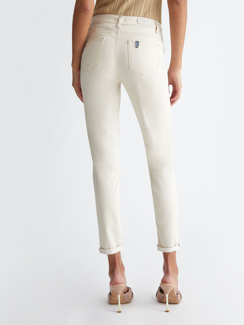 Jeans Slim Liu Jo Monroe da Donna - Avorio