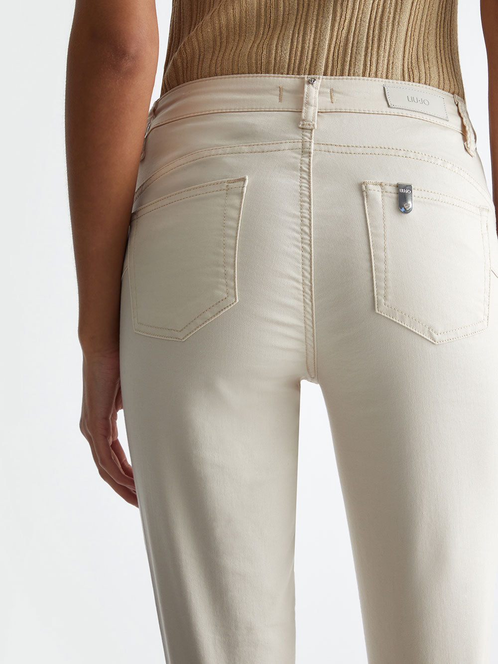 Jeans Slim Liu Jo Monroe da Donna - Avorio