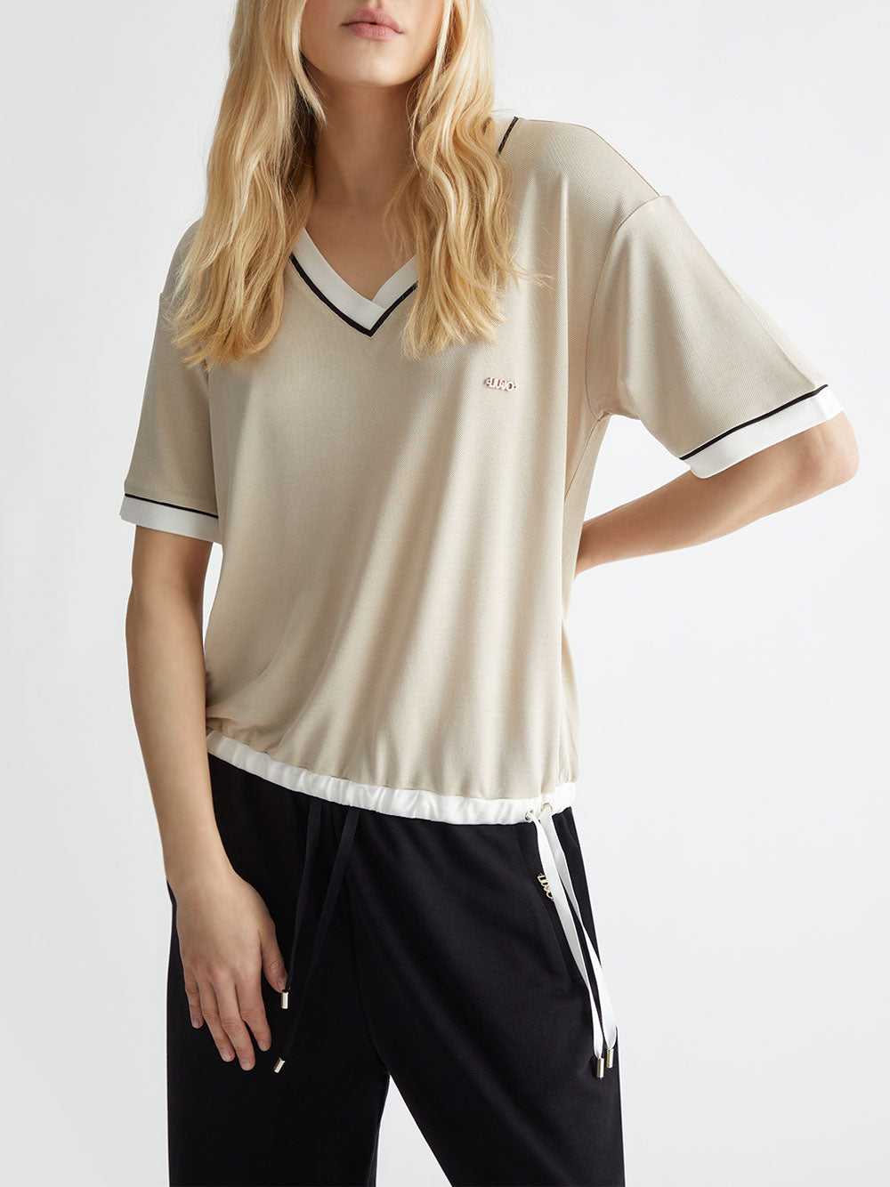 T-shirt Liu Jo Tunica Jersey da Donna - Beige