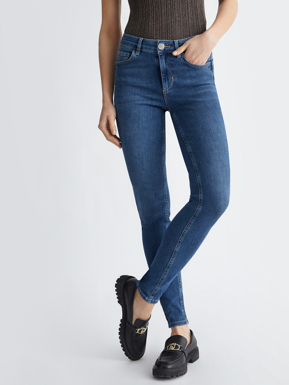 Jeans Skinny Liu Jo Divine HW da Donna - Denim