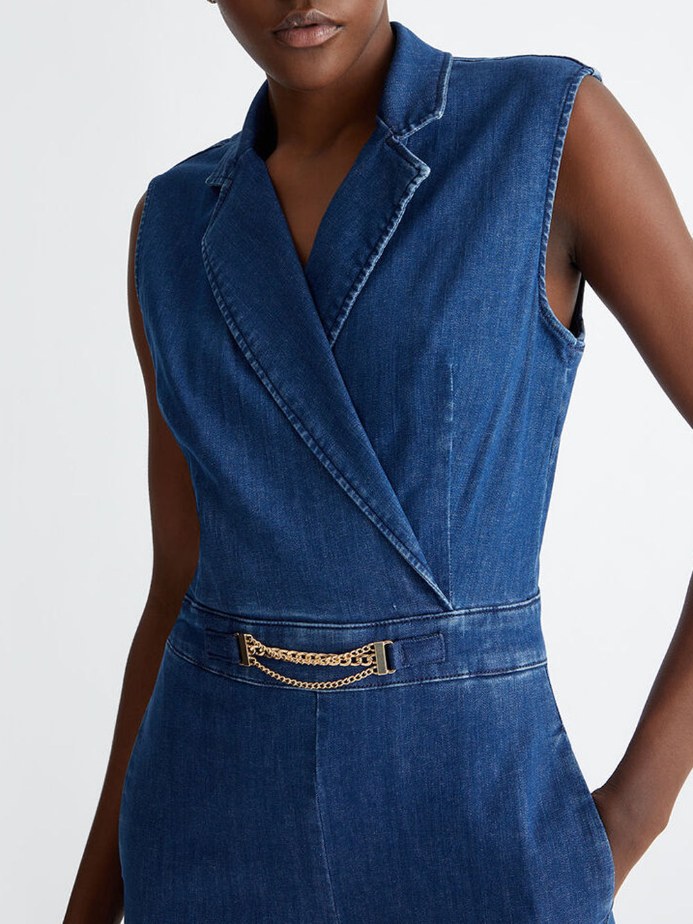 Jumpsuit Liu Jo Back Cut Out da Donna - Denim