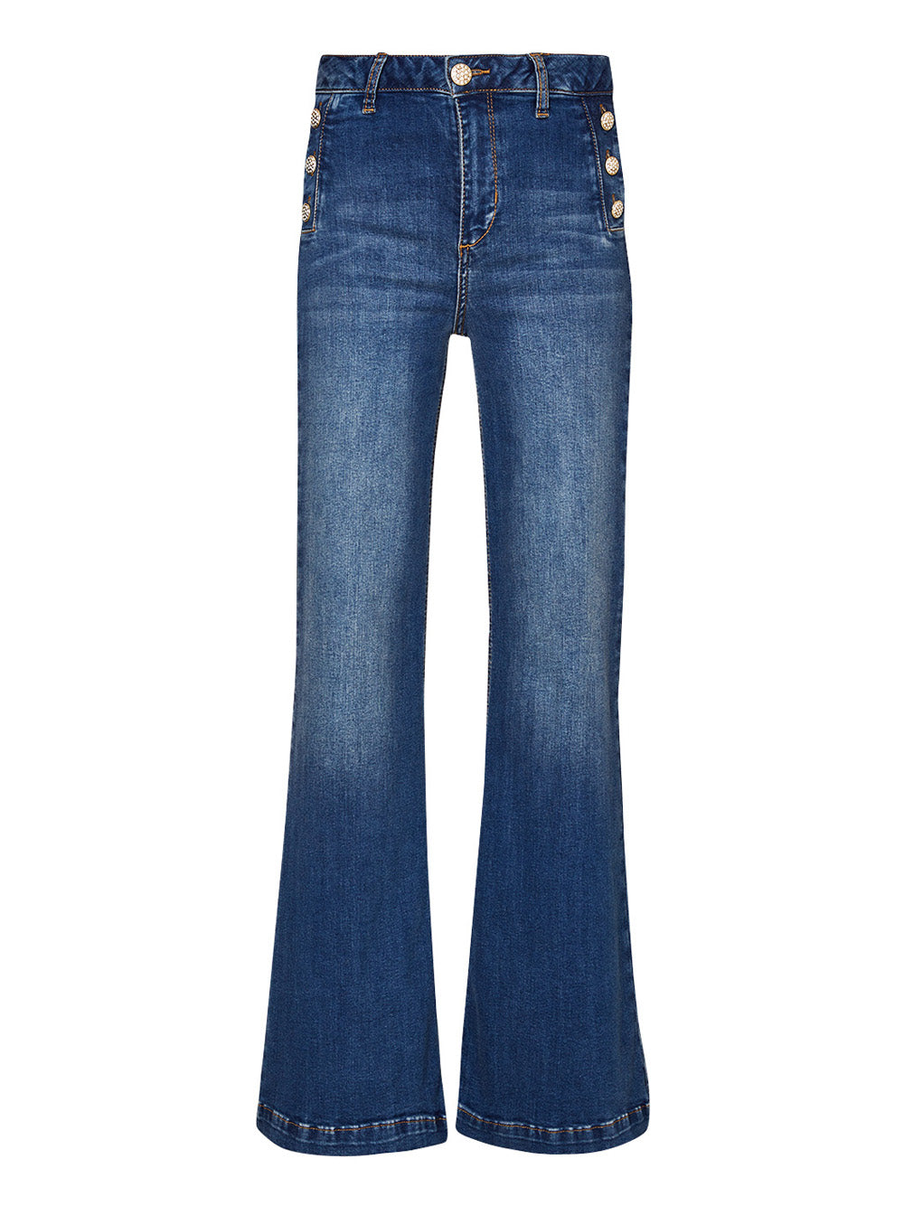 Jeans a Zampa Liu Jo Flare HW Jewel da Donna - Denim