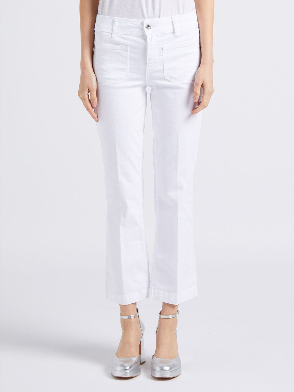 Pantalone Trombetta Liu Jo Fly Reg.W.Braid da Donna - Bianco