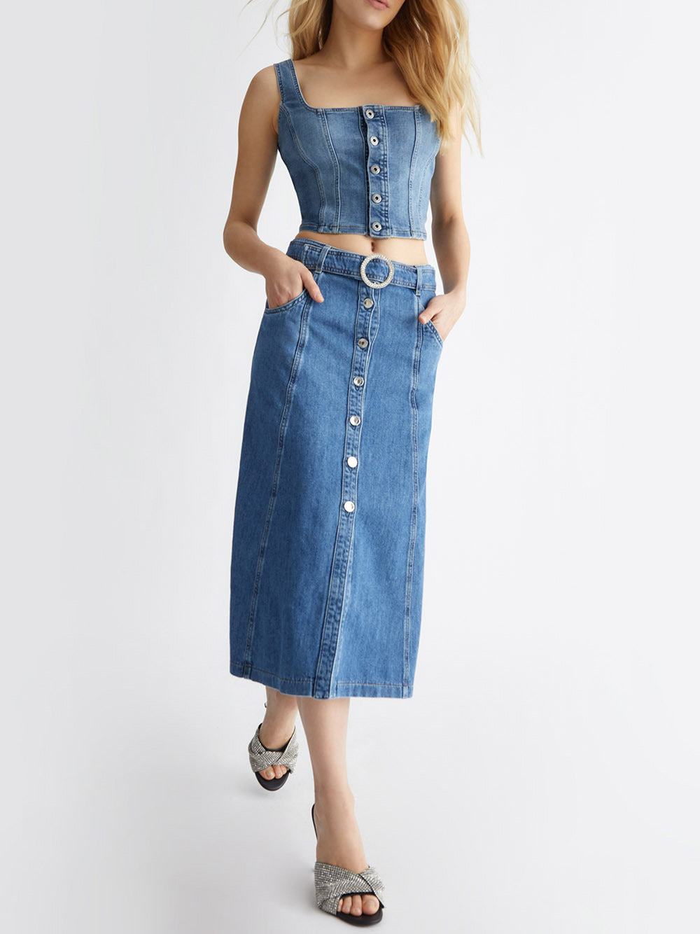 Gonna Longuette Liu Jo Utility da Donna - Denim