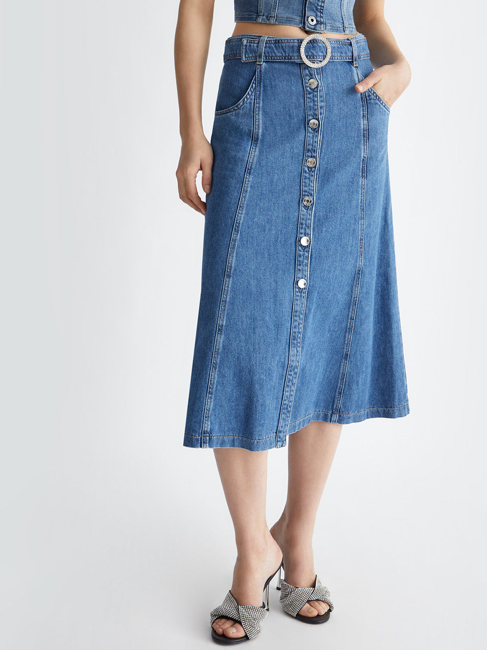 Gonna Longuette Liu Jo Utility da Donna - Denim