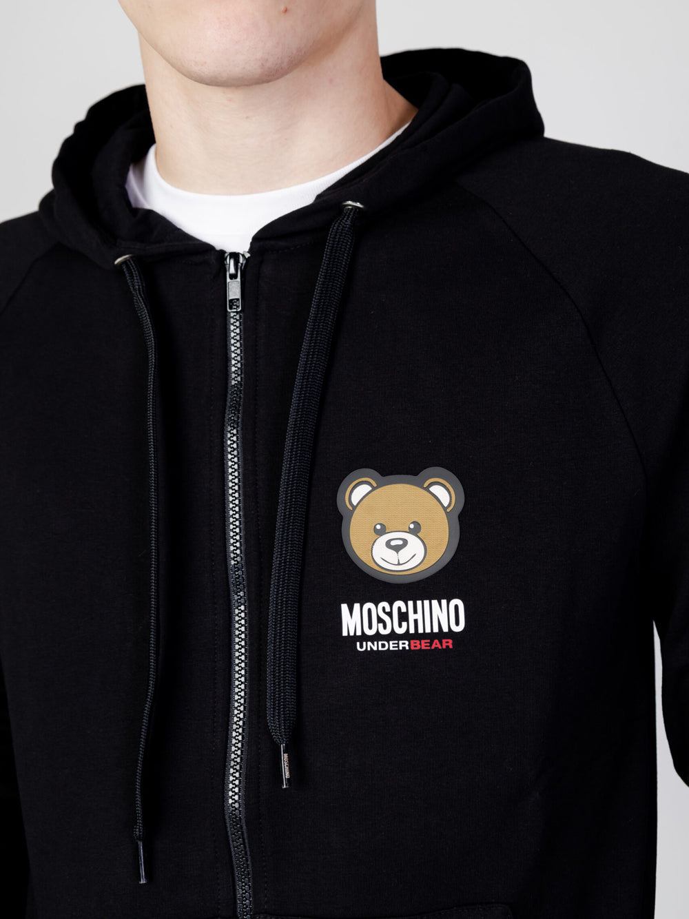 Felpa Zip Love Moschino da Uomo - Nero