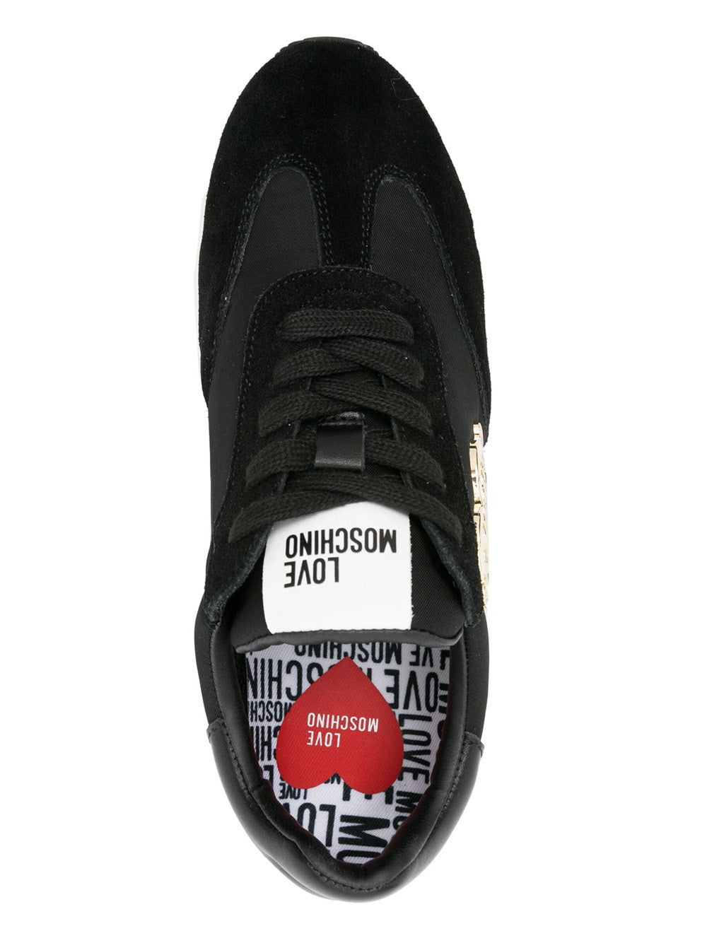 Sneakers Love Moschino Run40 Mix da Donna - Nero