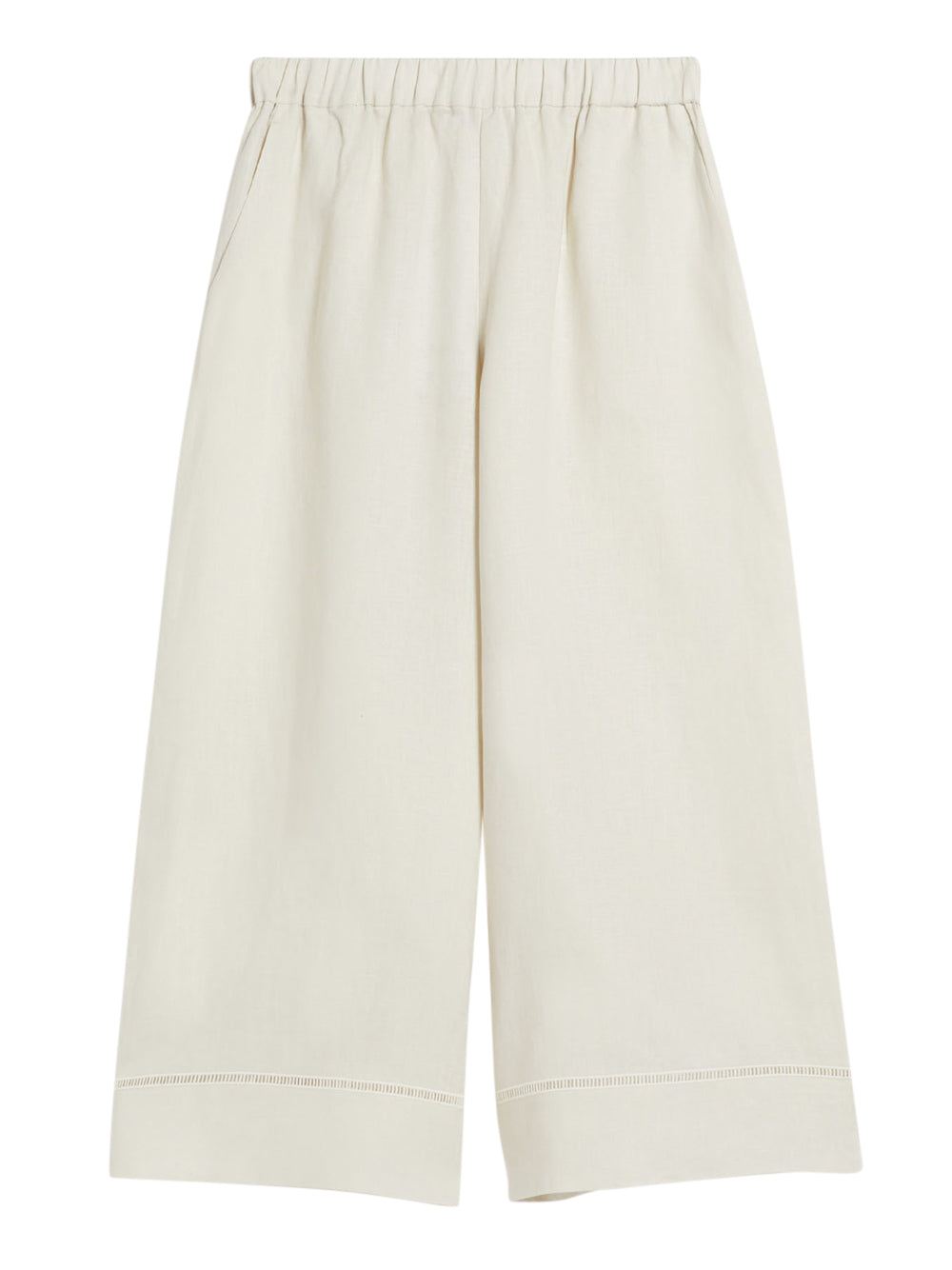 Pantalone Palazzo Max Mara Brama da Donna - Avorio