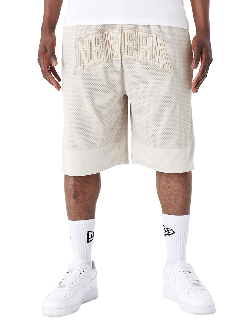 Shorts Sportivi New Era da Uomo - Beige