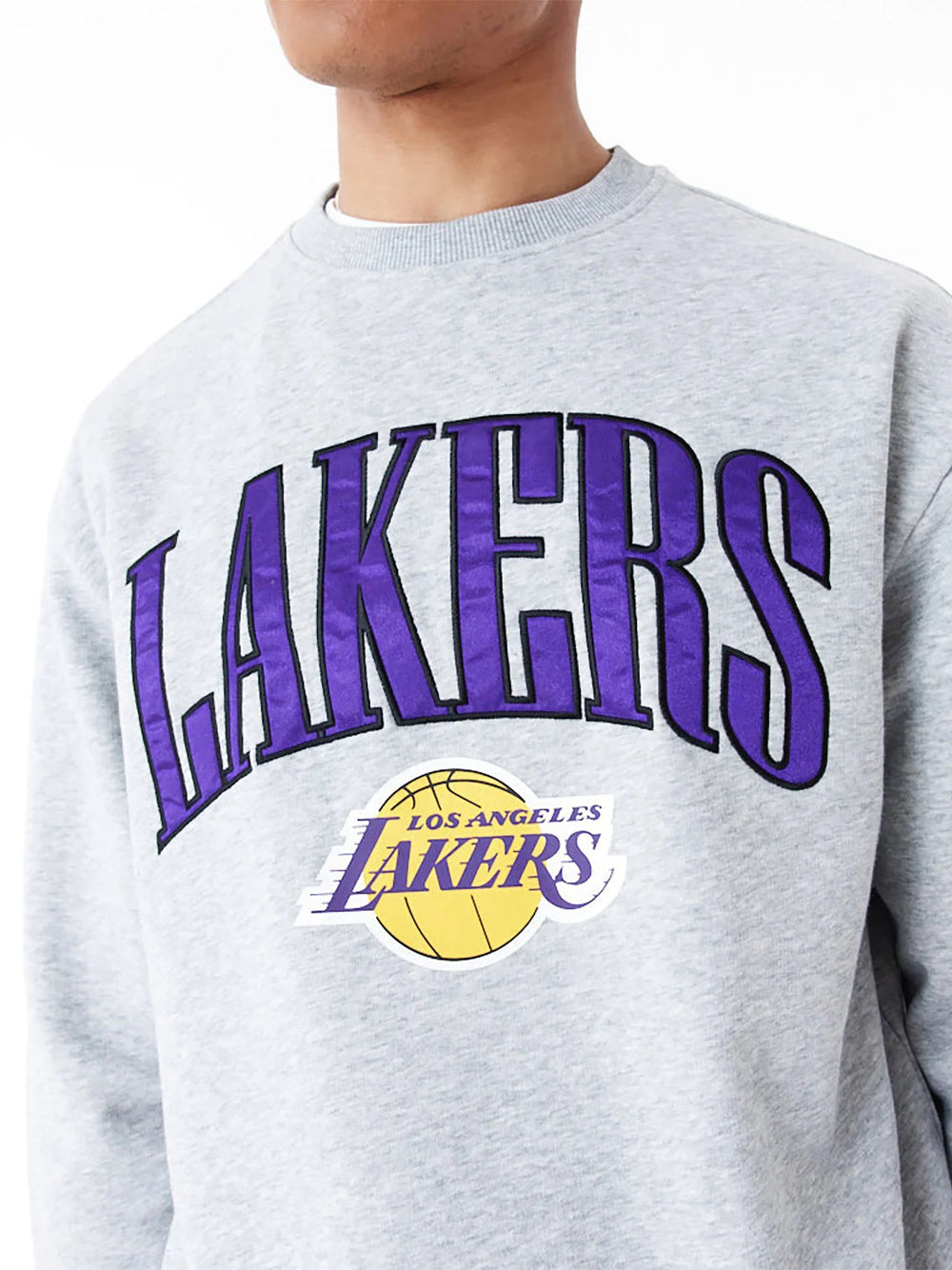 Felpa New Era Los Angeles Lakers da Uomo - Grigio