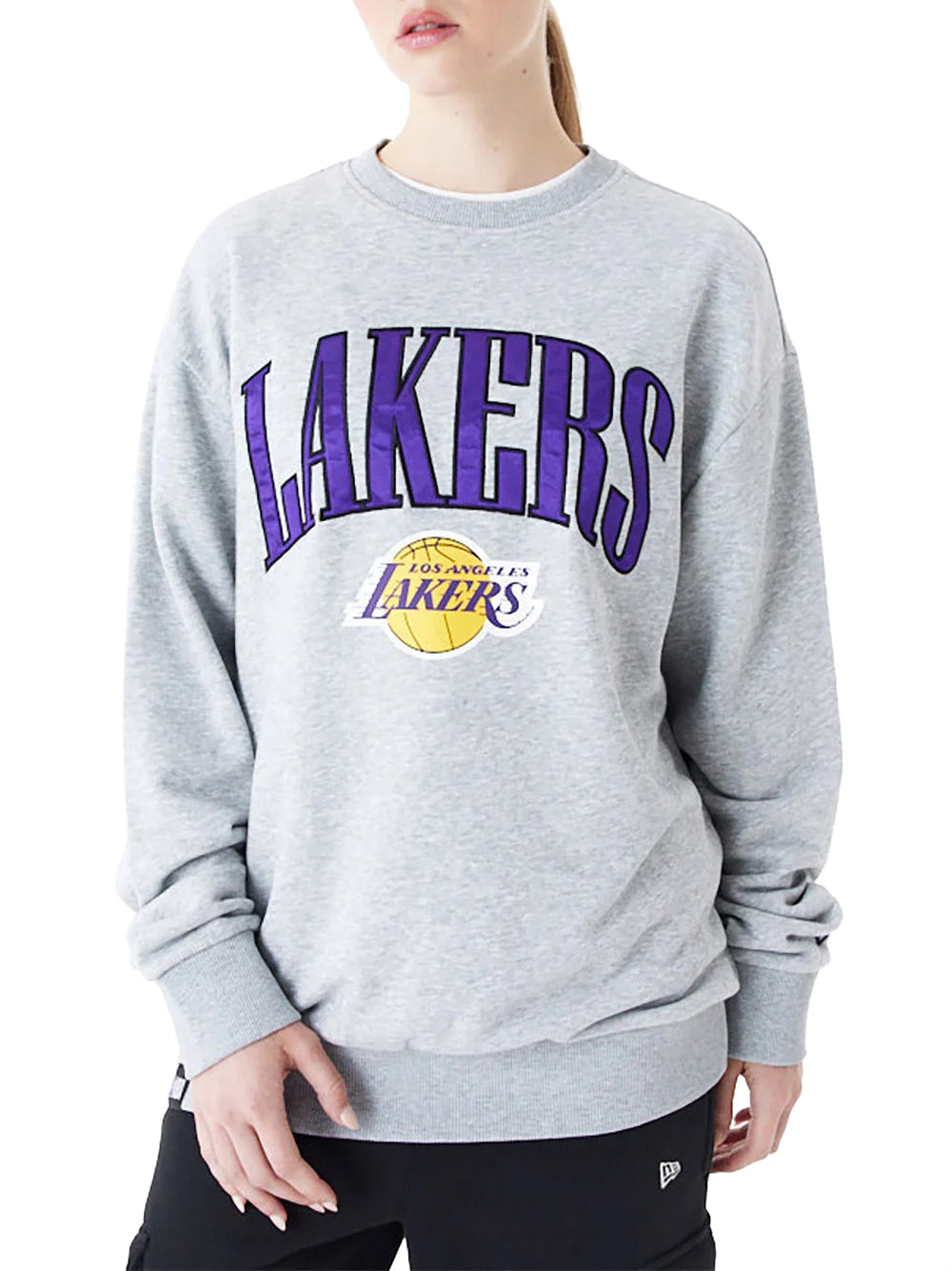 Felpa New Era Los Angeles Lakers da Uomo - Grigio