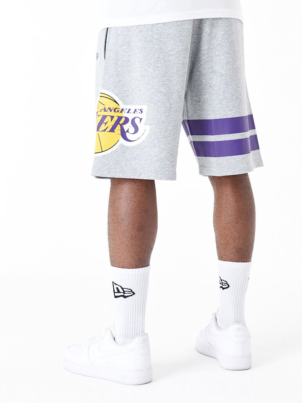 Shorts Sportivi New Era Los Angeles Lakers da Uomo - Grigio