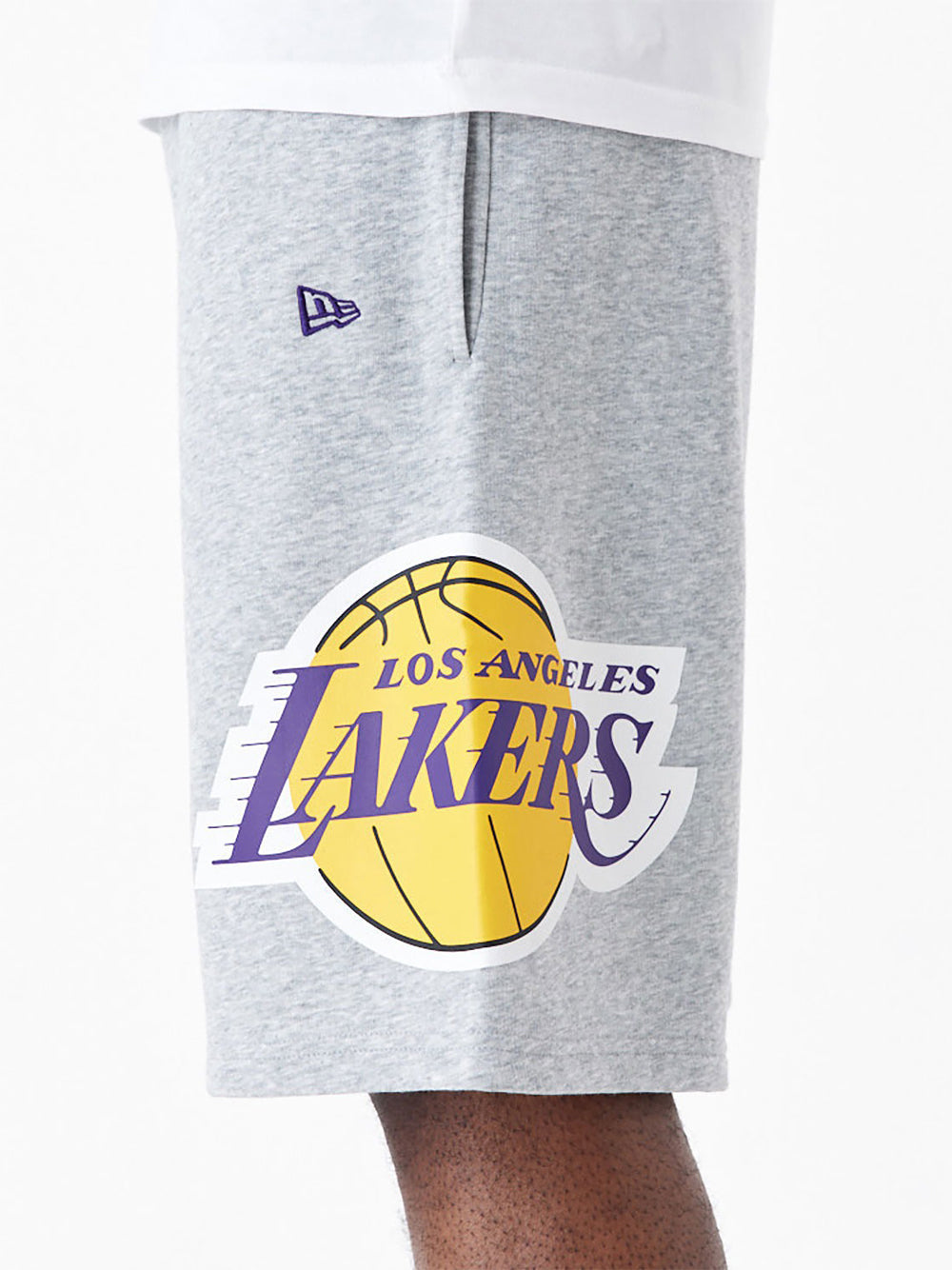 Shorts Sportivi New Era Los Angeles Lakers da Uomo - Grigio