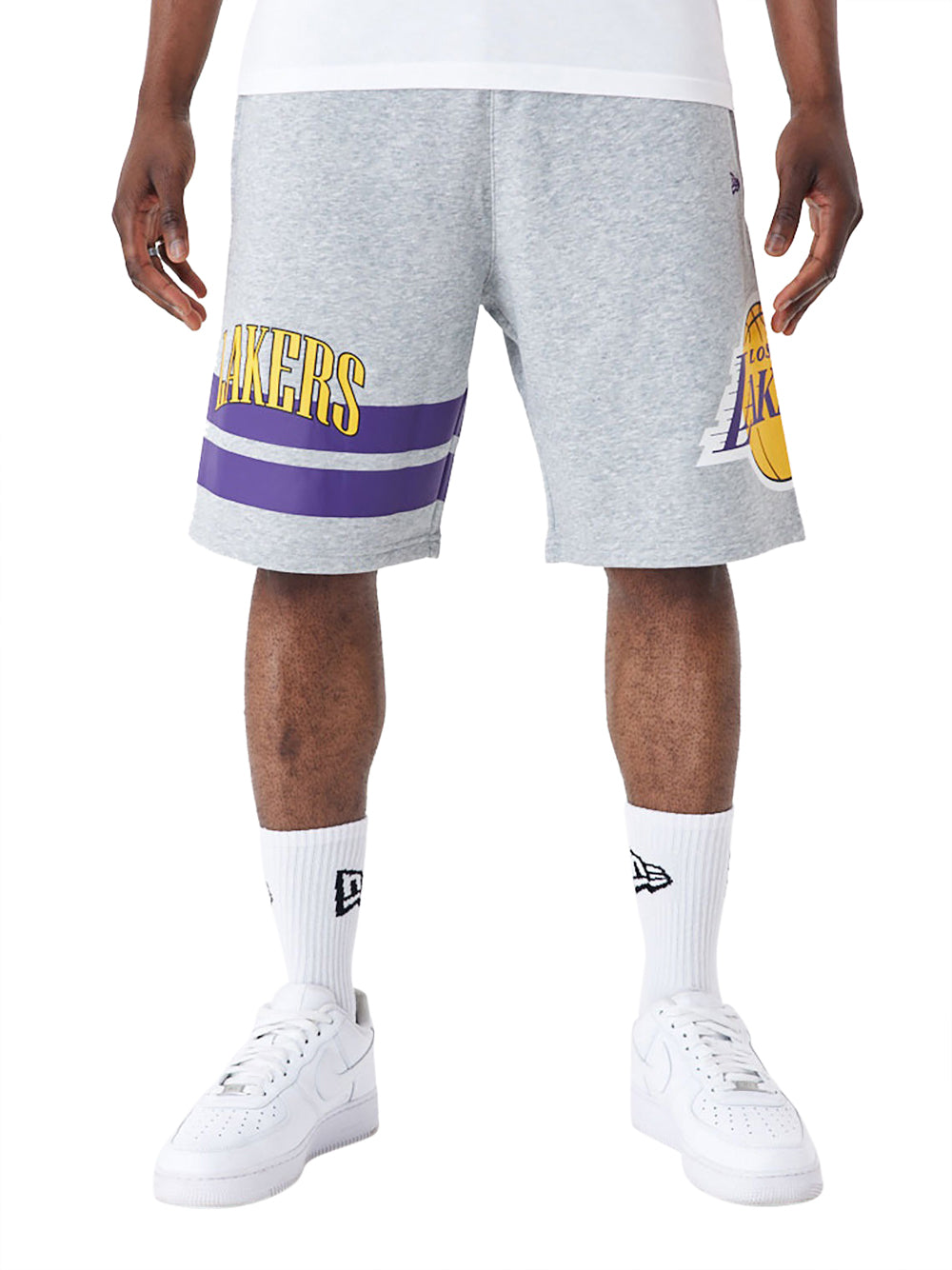 Shorts Sportivi New Era Los Angeles Lakers da Uomo - Grigio