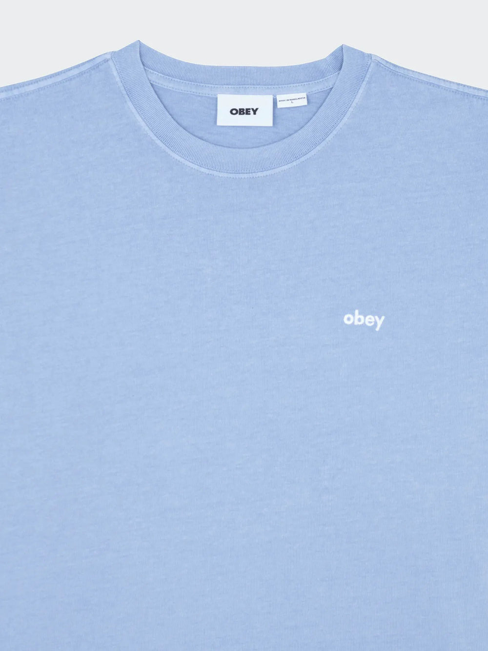 T-shirt Obey Lowercase Pigment da Uomo - Celeste