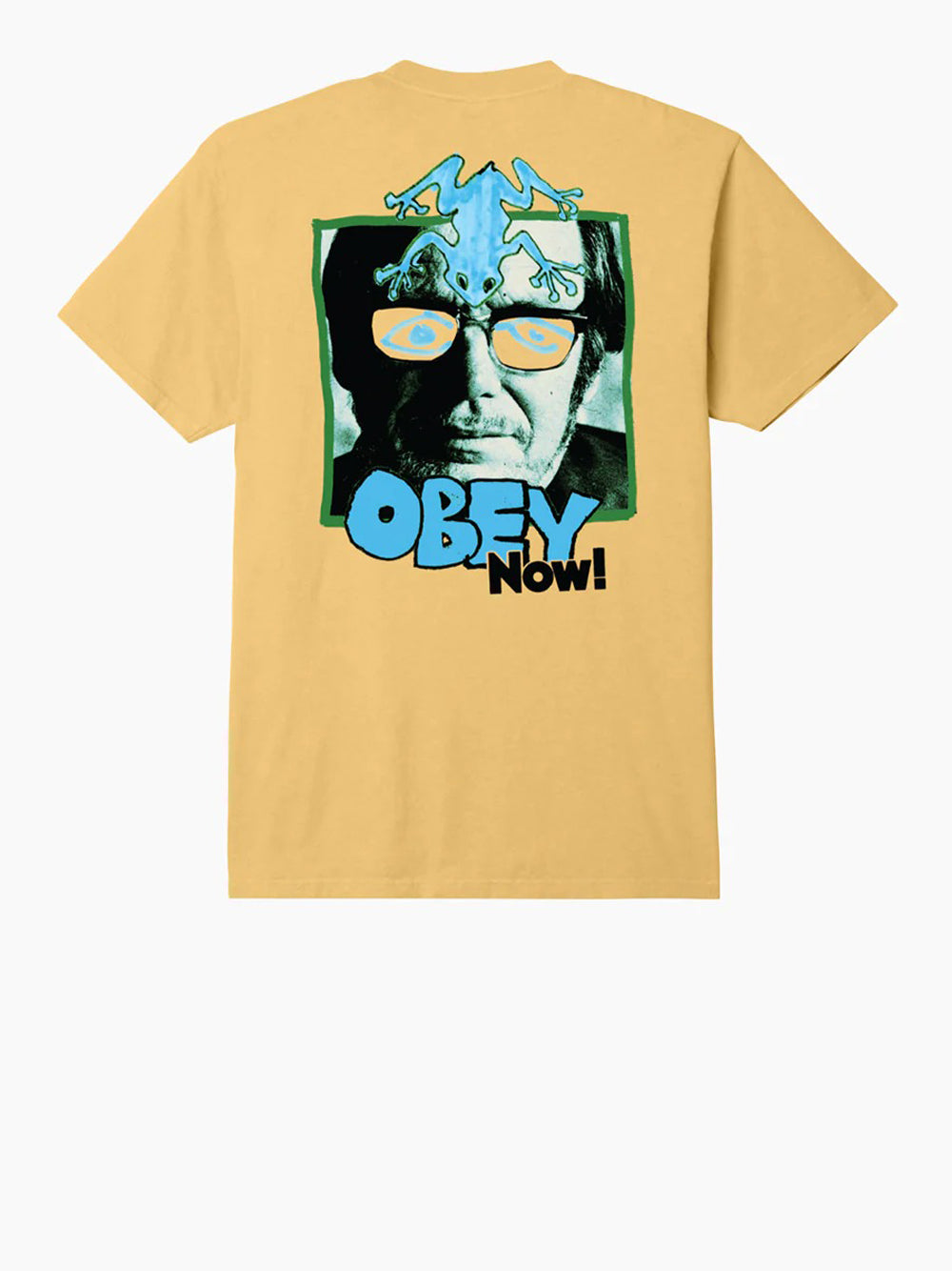 T-shirt Obey Now! Pigment Classic da Uomo - Giallo