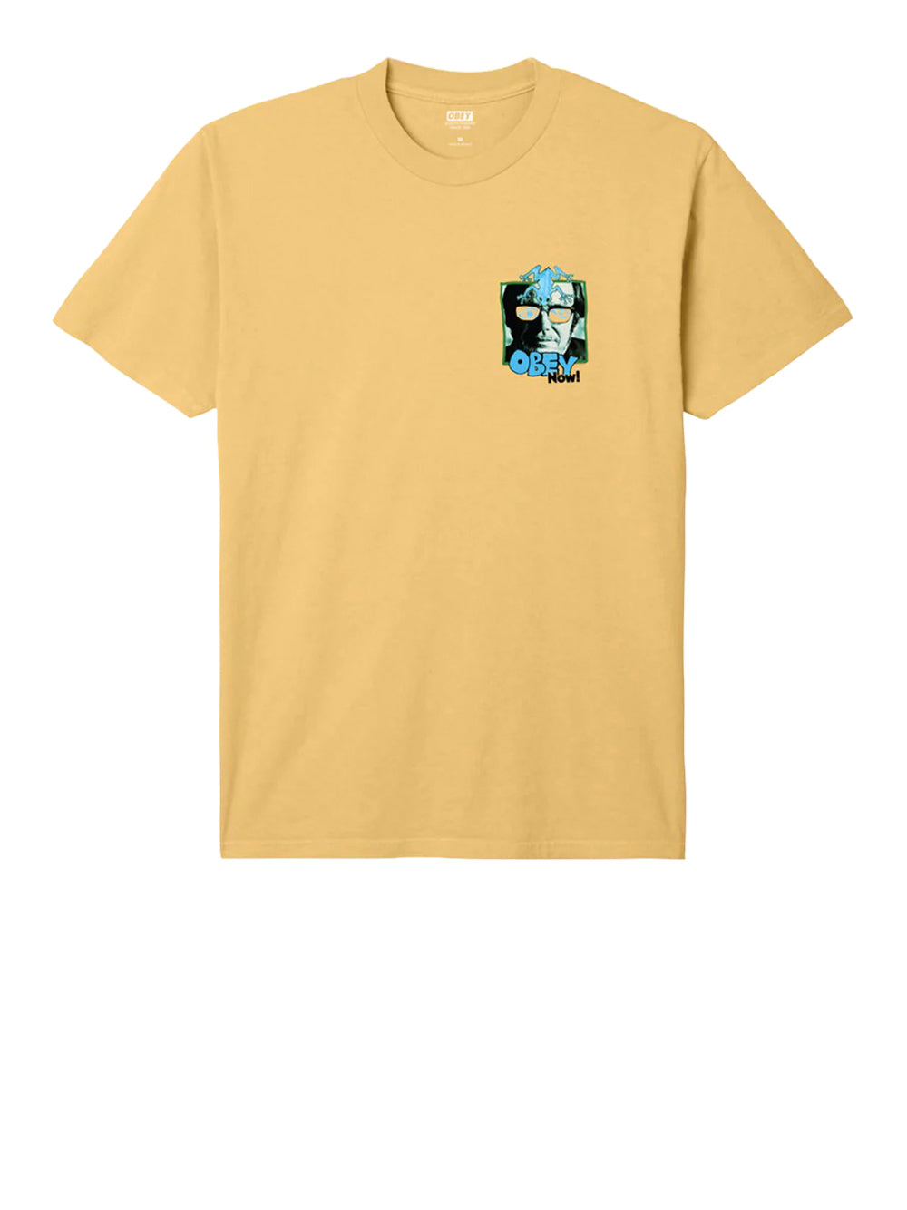 T-shirt Obey Now! Pigment Classic da Uomo - Giallo