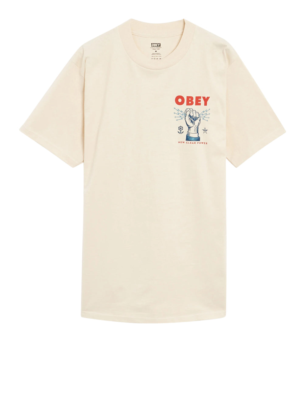 T-shirt Obey New Clear Power da Uomo - Avorio