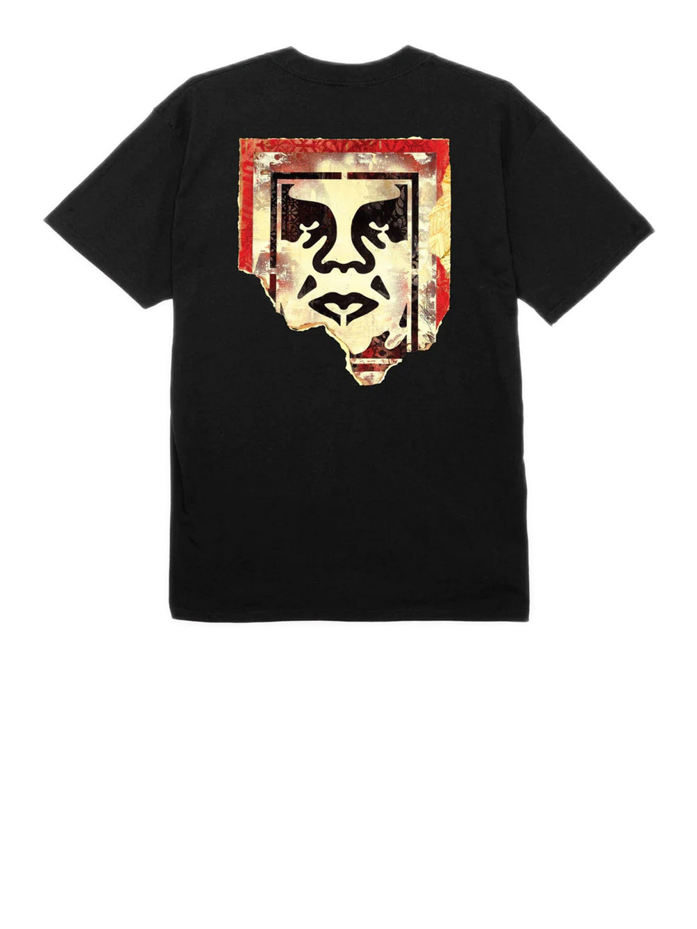 T-shirt Obey Ripped Icon Classic da Uomo - Nero