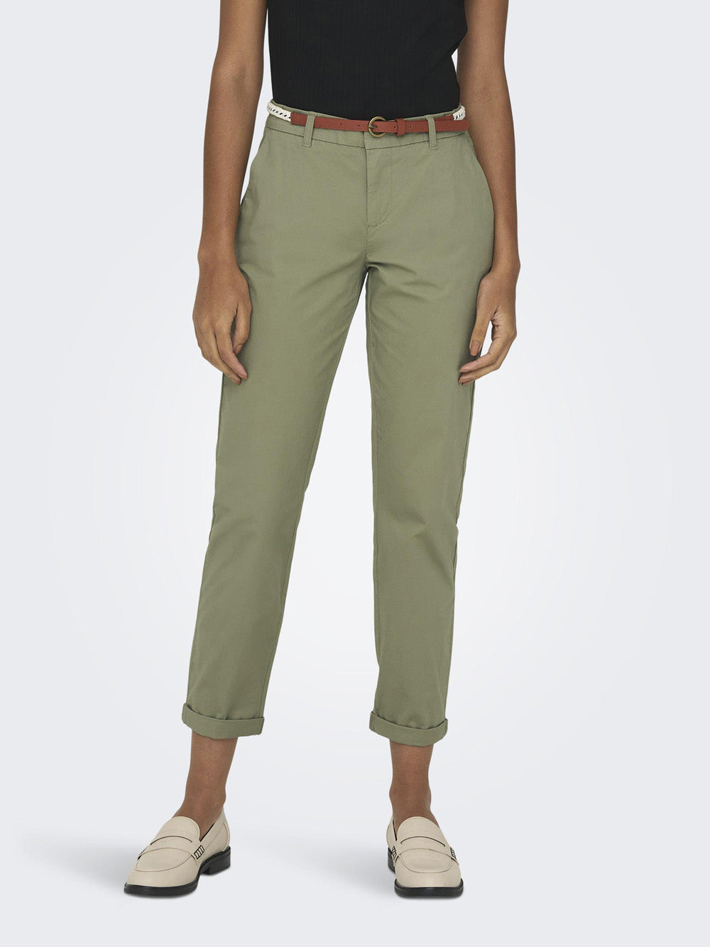 Pantalone Chino Only da Donna - Verde