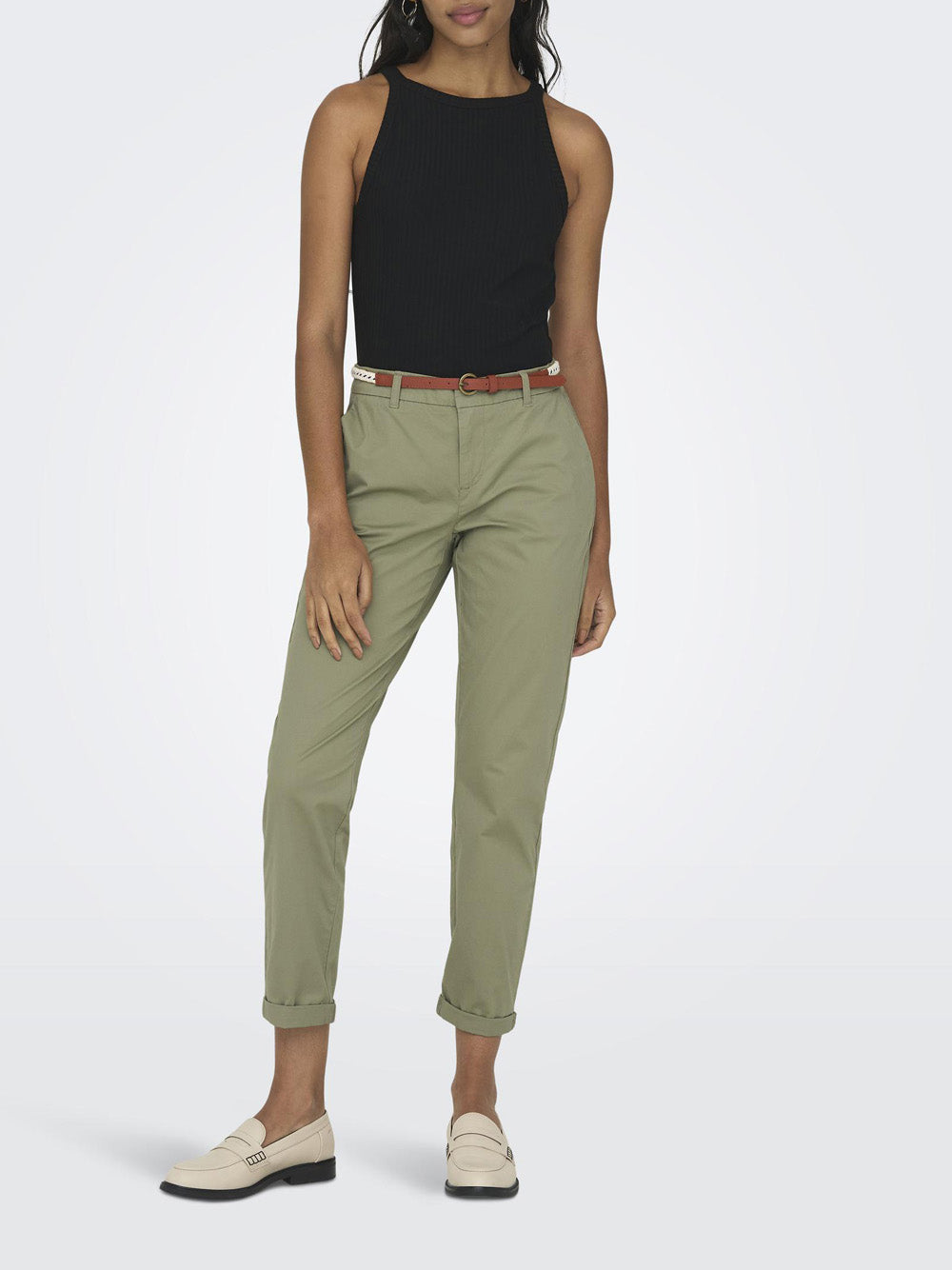 Pantalone Chino Only da Donna - Verde