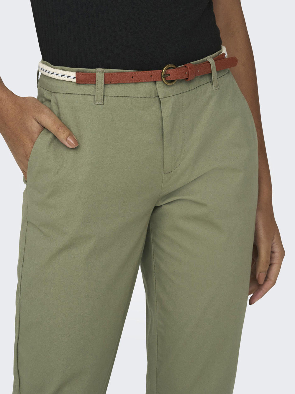 Pantalone Chino Only da Donna - Verde