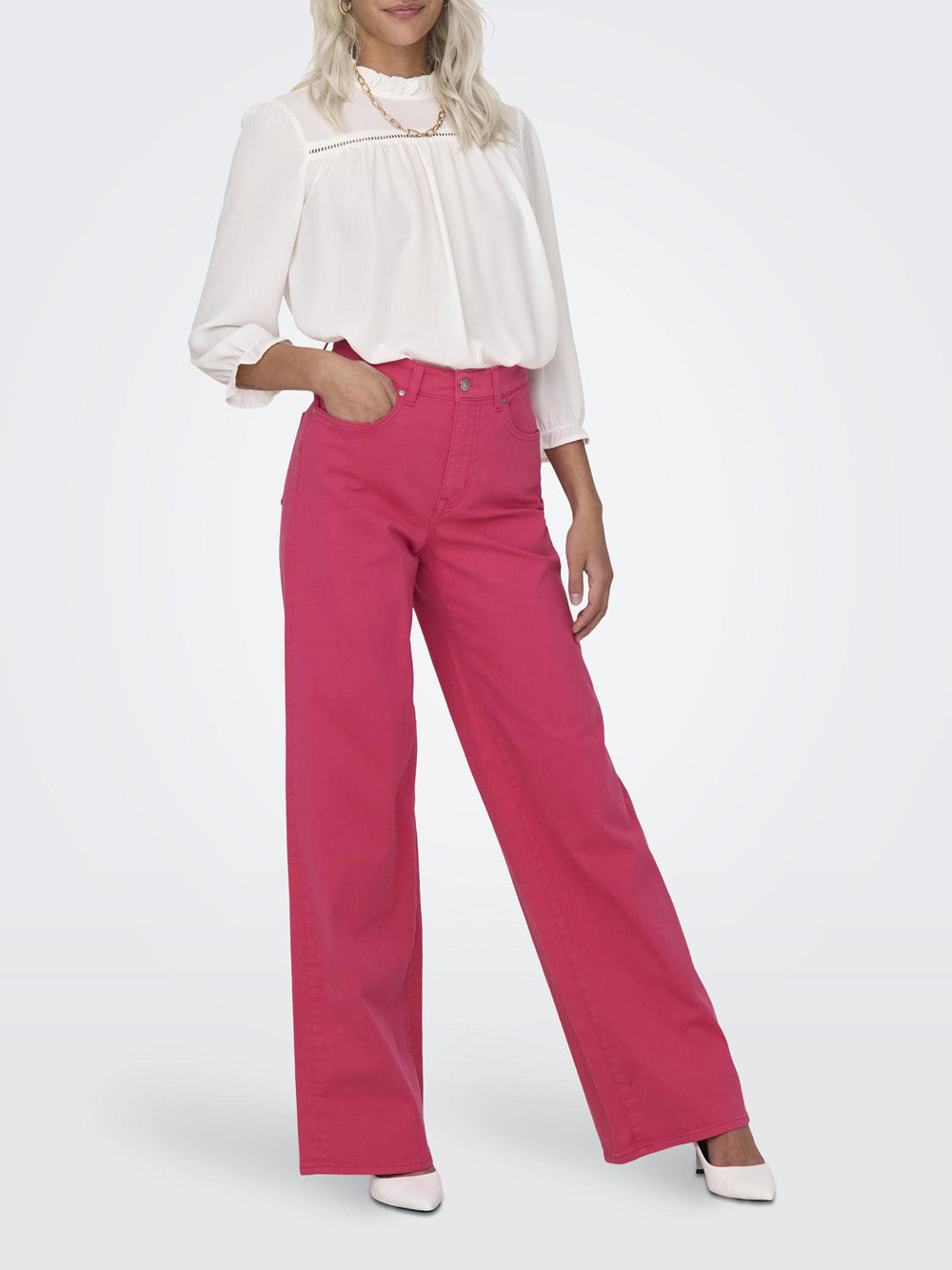 Jeans a Palazzo Only da Donna - Fuxia Fucsia